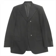 美品 01ss コムデギャルソンオム COMME des GARCONS HOMME フライフロント テーラード ジャケット ブレザー ウール 田中啓一 田中オム 田中期 00's オールド ヴィンテージ ビンテージ アーカイブ S 黒 ブラック メンズ