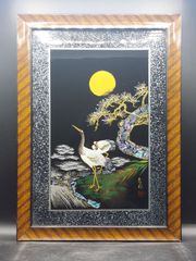 相上俊郎作　輪島塗　沈金　双鶴蒔絵額縁 相上俊郎作 輪島塗 沈金 双鶴蒔絵額縁 - メルカリ