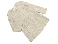 M-PREMIER エムプルミエ ツイード ノーカラー ジャケット size38/アイボリーｘグレー ◇■ レディース