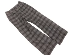 green label relaxing グリーンレーベルリラクシング ユナイテッドアローズ ウール混 チェック ワイド パンツ size36/紺xグレー ◇■ レディース