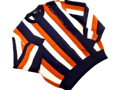 23区 SPORT 23区 スポーツ ウール100% ストライプ ニット セーター size4/白ｘ紺xオレンジ ◇■ メンズのサムネイル