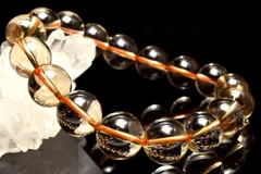 【１点物】高透明◇繊細金針 ゴールドルチルクォーツ　12-12.5mm　ブレスレット パワーストーン 天然石 _MC5754