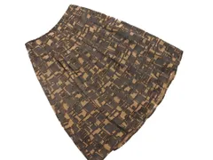 Modify モディファイ 総柄 プリーツ スカート size40/ダークブラウンｘ茶 ◇■ レディース