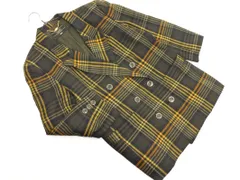 Leilian レリアン ウール100% チェック ダブル ジャケット size11/黒x緑x黄 ◇■ レディース