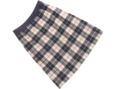 NEWYORKER ニューヨーカー ウール混 チェック Aライン 台形 スカート size7/紺xグレーx赤 ◇■ レディース