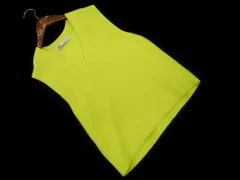 ZARA ザラ Vネック ニット ベスト sizeM/黄緑 ◇■ レディース