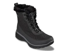 スケッチャーズ レディース シューズ ブーツ・レインブーツ リラックスフィット Skechers Relaxed Fit Easy Going Frostine Waterproof Snow Boot Womens Black ブラック