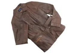 NEWYORKER ニューヨーカー 牛革 レザー ベルト付き ジャケット size11AR/ブラウン ◇■ レディース