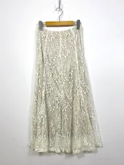 美品 Rope Picnic ロペピクニック GDC-11210 レースマーメイド スカート size38/白  ■■ レディース