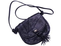 IBIZA イビザ 本革 レザー ポシェット ショルダー バッグ 黒 ■■ レディース