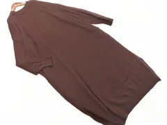chocol raffine robe ショコラフィネローブ ロング ニット ワンピース sizeF/茶 ◇■ レディース