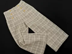 ZARA ザラ ツイード ワイド パンツ sizeM/白 ◇■ レディース
