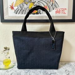 バレンシアガ ロゴエンボス リネンキャンバス ミニトート レザー