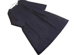 LESTERA レステラ ウール100% レース ワンピース size40/紺 ◇■ レディース