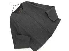 PAUL STUART ポールスチュアート ノーカラー ジャケット size6/グレー ◇■ レディース