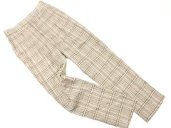 VIS ビス チェック タック テーパード パンツ sizeS/茶 ■■ レディース