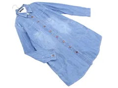 chocol raffine robe ショコラフィネローブ デニム シャツ ワンピース sizeM/青 ◇■ レディース