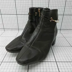 ◇ ⊇ ジェリービーンズ JELLY BEANS パールベルトショートブーツ ブラック系 レディース M E  【1602040005800】
