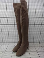 ◇ ⊇ エスペランサ ESPERANZA スエード調ニーハイブーツ Sサイズ ベージュ系 レディース E  【1602040005640】