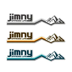 (透明) ジムニー サイドデカール 小 29cm バラ売り 右 1枚 山 jimny ノマド シエラ アウトドア マウンテン キャンプ 　リア ステッカー シール おしゃれ シンプル かっこいい 四駆 オフロード ドライブ ステッカーチューン イメチェン