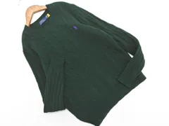 POLO RALPH LAUREN ポロ ラルフローレン カシミヤ混 ケーブル編み ニット セーター sizeL/緑 ◇■ レディース