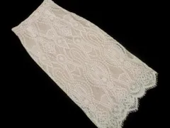 Rope Picnic ロペピクニック 総レース ロング スカート size38/白ｘベージュ ■■ レディース