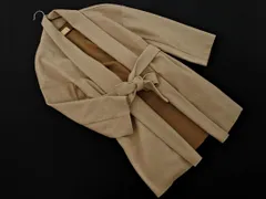 nano universe ナノユニバース ウエストリボン付き ガウン コート sizeF/ベージュ ◇■ レディース