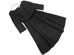 ナチュラルビューティー ウール混 Aライン ワンピース size36/黒 ◇■ レディース