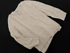 GLOBAL WORK グローバルワーク ウール混 ケーブル編み ニット セーター sizeM/オフホワイト ◇■ レディース