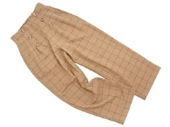 DRESKIP ドレスキップ チェック ワイド パンツ sizeM/茶 ◇■ レディース