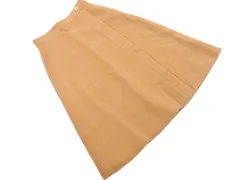NATURAL BEAUTY BASIC ナチュラルビューティーベーシック ウール混 Aライン 台形 スカート sizeM/キャメル ◇■ レディース