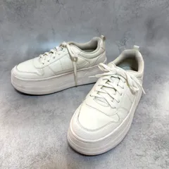 ZARA 厚底スニーカー ホワイト プラットフォーム レースアップ 白 レディース トレンド ボリュームソール ローカット カジュアル