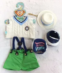 東京ディズニーシー コスチュームセット MICKEY & DUFFY'S SPRING VOYAGE 2012 ダッフィー(白ニット&帽子&緑パンツ) 2012