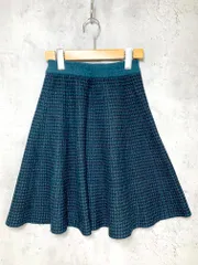 Lily Brown リリーブラウン LWNS185057 ラメニットフレア スカート sizeF/黒×緑 ■■レディース