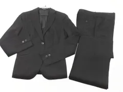 COMME CA ISM コムサイズム ストライプ セットアップ ジャケット パンツ スーツ size上S 下M/黒 ◇■ レディース