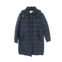 プラダ PRADA ダウンジャケット 29Y899 ネイビー ナイロン ロングダウン レディース Used B