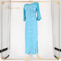 社交ダンス 衣装 スタンダード ドレス ワンピース パーティドレス 水色 スパンコール ブルー系 レース 花柄 カラオケ ステージ衣装 華やか ライトブルー 花模様 ラインストーン レディース おしゃれ