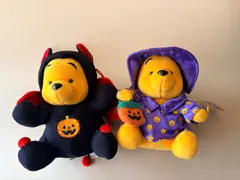 くまのプーさんぬいぐるみ ハロウィン　コウモリと魔法使い