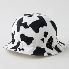 かぼちゃハットMOUMOU【牛柄】　知育につながるデザインと便利機能を盛り込んだ、ベビー&キッズ用帽子