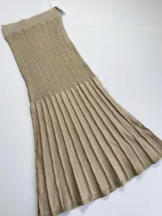 新品 dazzlin ダズリン ニット リブ マーメイド タイト スカート sizeF/ベージュ  ◇■レディース