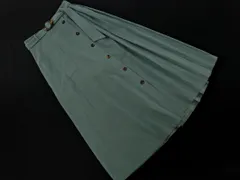 REDYAZEL レディアゼル フロントボタン 切替 プリーツ スカート sizeM/緑 ◇■ レディース