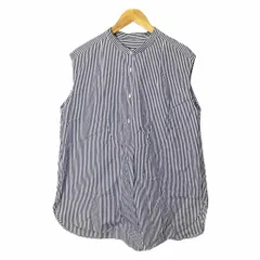 イエナ IENA チュニック ブラウス シャツ ノースリーブ ストライプ ホワイト ブルー