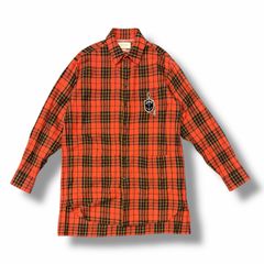 国内正規 GUCCI LOGO WAPPENN LONG SHIRT ロゴワッペンロングチェックシャツ 刺繍 グッチ 538963 レッド 50 （9895M） 国内正規 GUCCI LOGO WAPPENN LONG SHIRT ロゴワッペンロングチェック