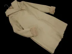 earth music&ecology アースミュージック＆エコロジー フェイクムートン コート sizeF/ベージュ ◇■ レディース