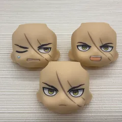 現状品　ねんどろいど 同田貫正国 顔パーツ　フェイスパーツ　通常顔　戦闘顔　困り顔　刀剣乱舞 -ONLINE-　ややCinnamon寄りのフェイスカラー　写真にあるもののみバラ売り不可