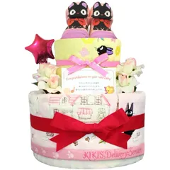 KanonBabys おむつケーキ 女の子 出産祝い 赤ちゃん 誕生日 ベビーシャワー ギフト 2段 Sサイズ jij6011 [ご出産祝い・新生児用にオススメおむつサイズＳ]