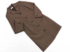 PLST プラステ ウール混 総柄 チェスター コート sizeS/茶 ◇■ レディース