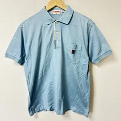 日本製◎(^w^)b McGREGOR マックレガー 半袖ポロシャツ コットン 綿100% トップス シンプル 無地 カジュアル デイリー タウンユース 古着MIX ライトブルー メンズ サイズM