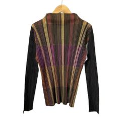 PLEATS PLEASE 丸首長袖トップ WARP size 3 - メルカリ
