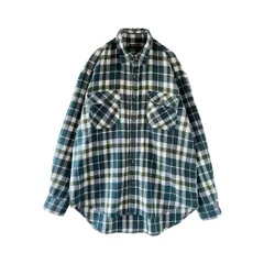 90ｓ　UNIQLO　ユニクロ　デザインシャツ　ネル　レトロチェック　グリーン　old　ヴィンテージ